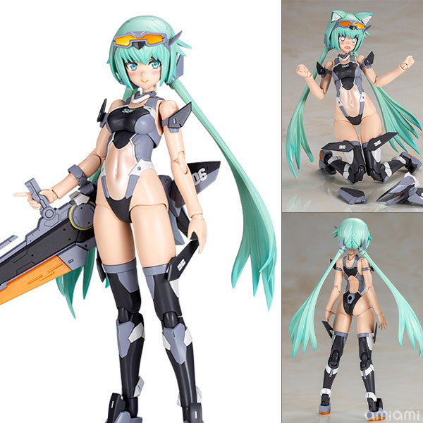 コトブキヤオリジナルコンテンツ、フレームアームズ・ガール「スティレット Swimsuit Ver.」のロービジカラーバージョンでの商品化になります。