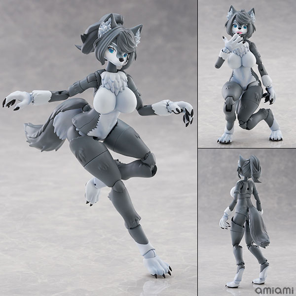 けもプラ No.KP-03R ハイイロオオカミ プラモデル[アオシマ]