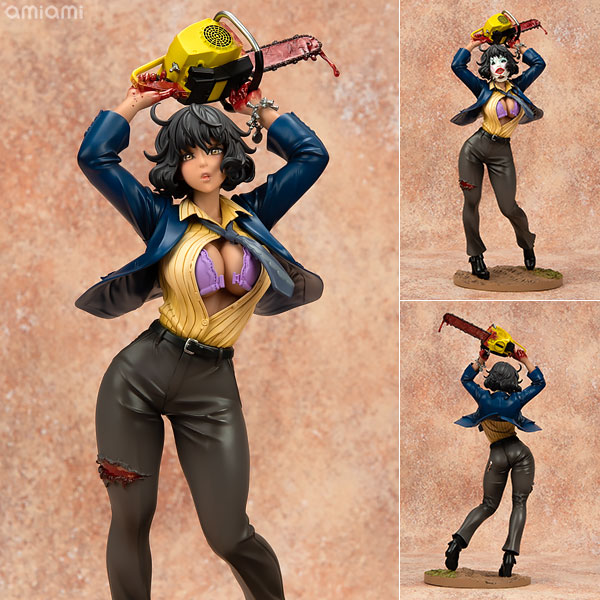 HORROR美少女 悪魔のいけにえ レザーフェイス CHAINSAW DANCE 1/7 完成品フィギュア[コトブキヤ]ホラー映画の伝説的名作「悪魔のいけにえ」より、チェーンソーを振り回す印象的なシーン「チェーンソーダンス」をモチーフにBISHOJO化！