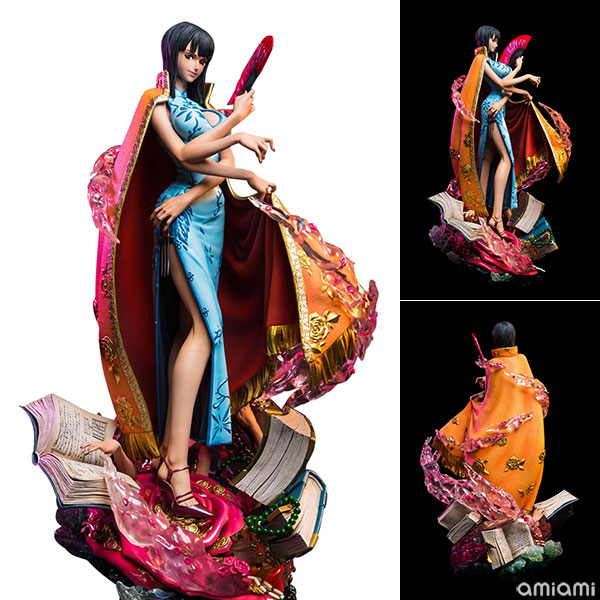 ワンピース ログコレクション 大型スタチューシリーズ ニコ・ロビン 完成品フィギュア[プレックス]「ONE PIECE Log Collection」より、チャイナドレスに知的な微笑を浮かべる魅惑的な「ニコ・ロビン」が登場！
