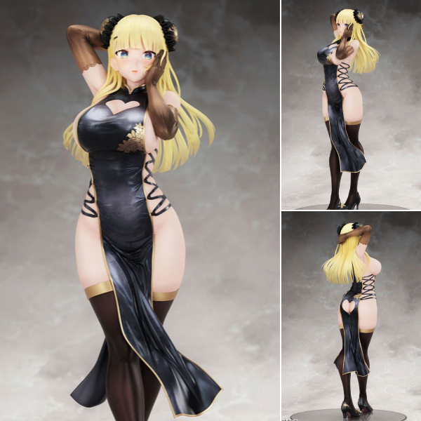 「チャイナ娘(黒ver)」illustrated by oekakizuki 1/7 完成品フィギュア[B´full FOTS JAPAN]